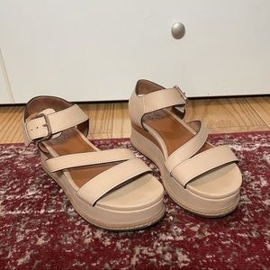 Nude platform sandals